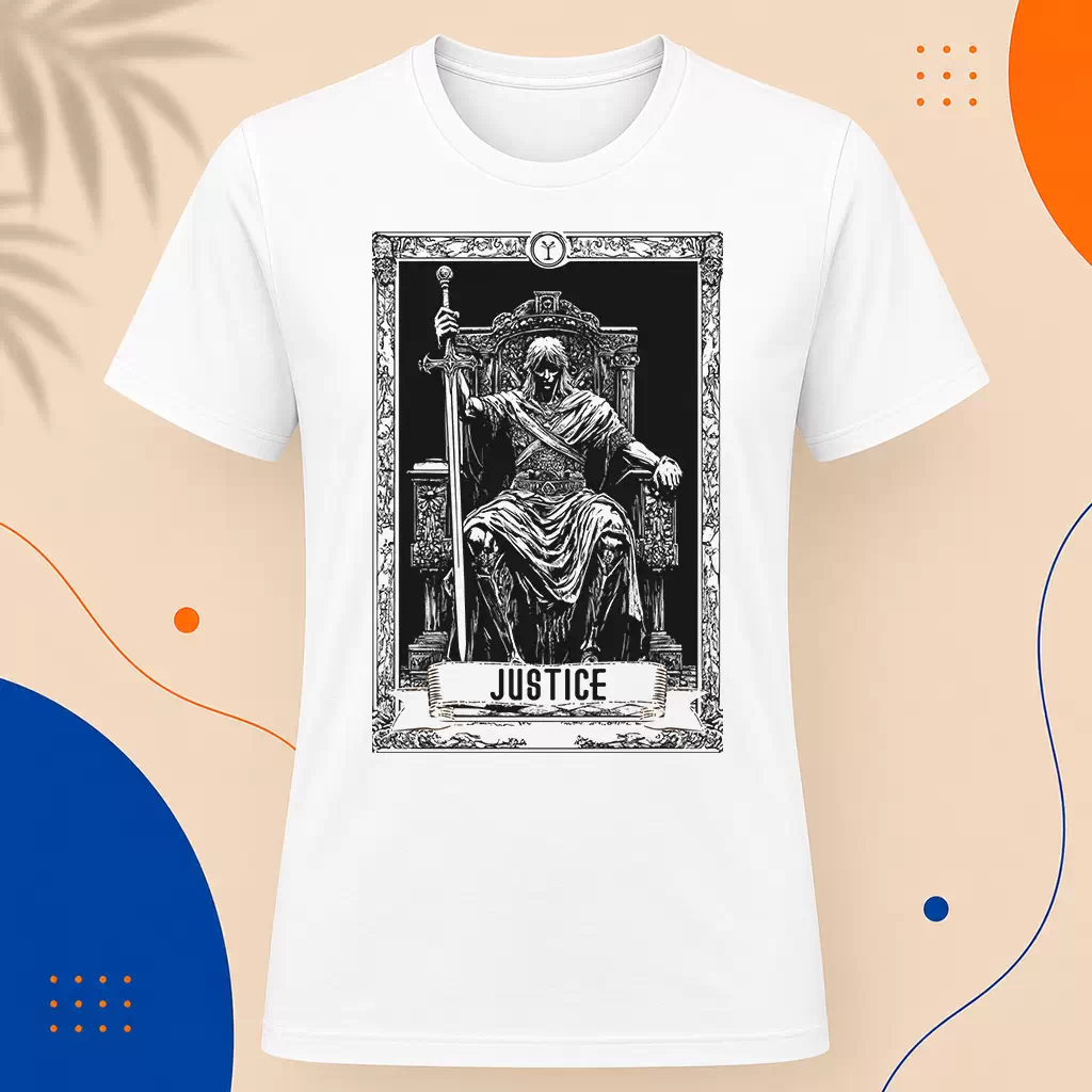 Pánské tričko - Justice - Spravedlnost - Tarot - Velká Arkána